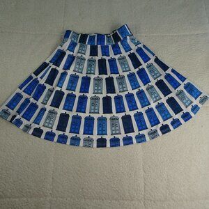 Dr Who Phone Booth Skirt Youth Size Small